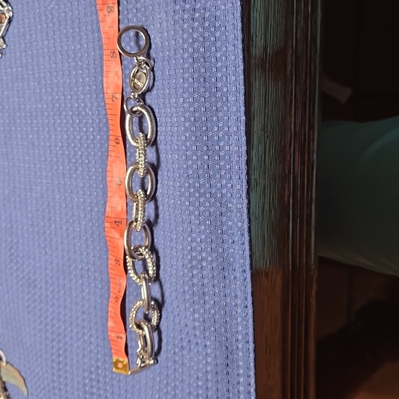 Chico's Pavé Rhinestone Silvertone Chain Bracelet - Picture 5 of 5